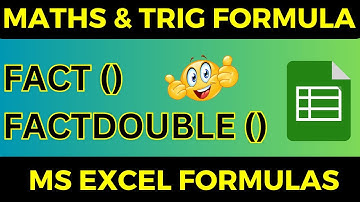 Fact & Fact Double Formula In MS Excel || Math and Trig Formula in Microsoft Excel