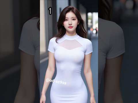Walking on the streets, Beautiful girl street fashion in dress.221 미녀 여신 모델 패션 배우 아이돌 #lookbook 룩북