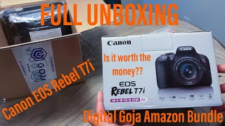 Canon Eos Rebel T7I Dslr Camera W18-55Mm Lense Amazon Digital Goja Altura Bundle Full Unboxing