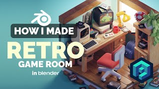 Retro Game Room in Blender - 3D Modeling Process | Polygon Runway
