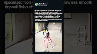 Drywall Stilts for Ceiling Putty Finishing #worker #process #drywall #stilts #construction