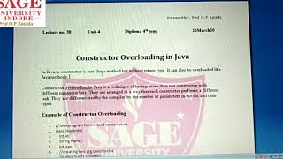 Constructor in java 2 Er. Narendra Kumar