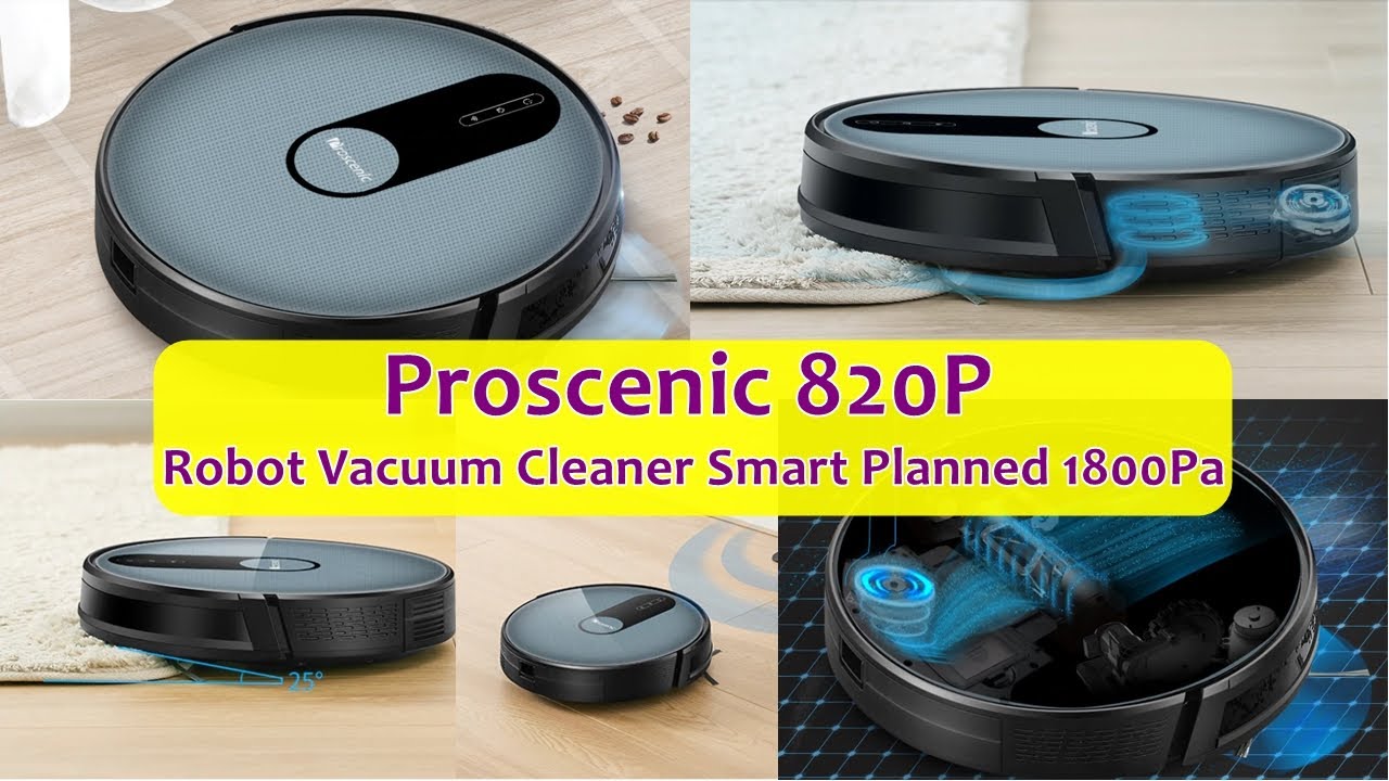 Proscenic 820P Robot Vacuum Cleaner Smart Planned 1800Pa Suction with