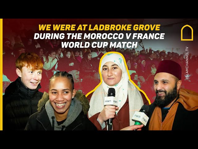 WE WERE AT LADBROKE GROVE DURING THE MOROCCO V FRANCE WORLD CUP MATCH