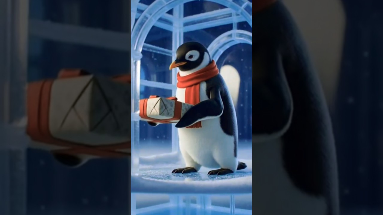Santa Claus & Ice Penguin 🧑‍🎄🐧 | Magical Winter AI Story 