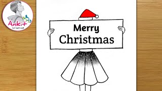 Einfache Weihnachtszeichnung | Weihnachtszeichnung 2026 | Weihnachtsmannzeichnung für Kinder screenshot 4