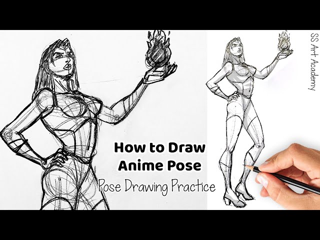 Female figure drawing, Dynamic poses Drawing, figure drawing tutorial,  Anime drawing tutori…