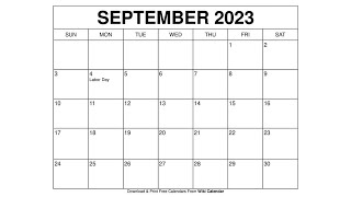 Free Printable September 2023 Calendar Templates With Holidays - Wiki Calendar