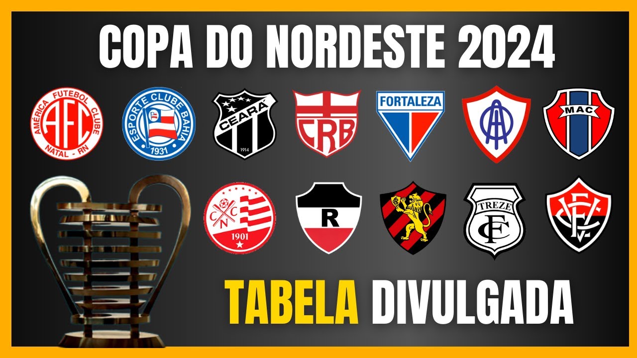 COPA DO NORDESTE, Saiu a TABELA