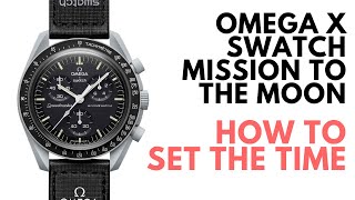 كيفية ضبط الوقت على ساعة Omega x Swatch MoonSwatch | تعليمات مهمة إلى القمر