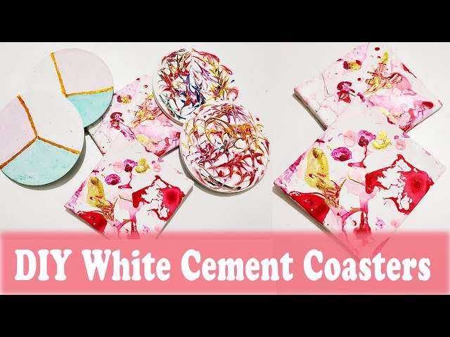 Coaster project, White cement vs Plaster of Paris