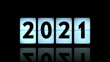 Blue flip clock countdown | Turning to 2024