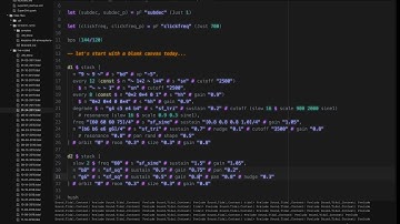 Live Coding in TidalCycles 01-24-2017