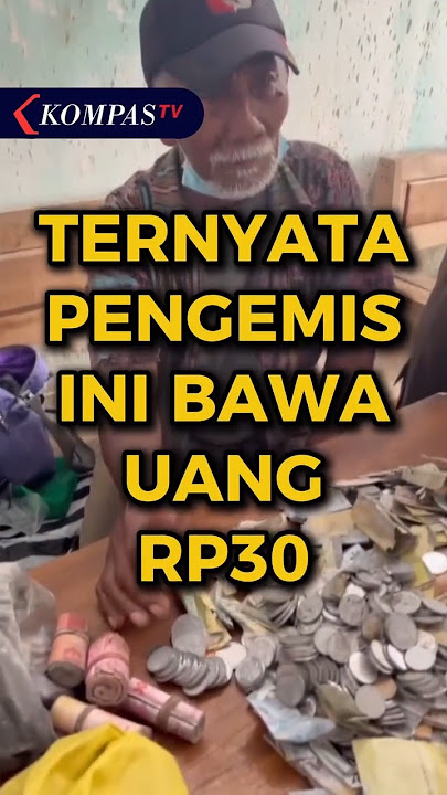 Satpol PP mengamankan seorang pengemis di Kediri, Jawa Timur. Di dalam tas ditemukan uang Rp30 juta.