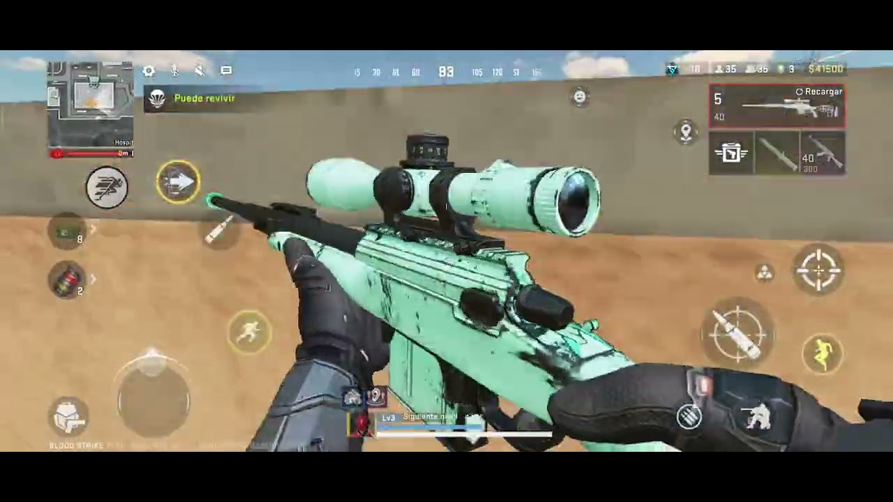 Terceraves jugando blood strike voy poco a poco mejorando Solo estoy agarrando confianza 