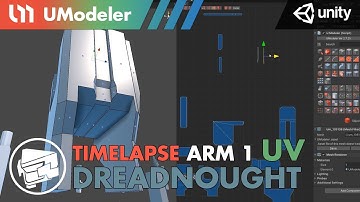 3D Modeling in Unity - Timelapse of unwrapping an Arm mesh in the Dreadnought 1/3