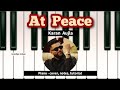 AT PEACE - Karan Aujla || PIANO - cover, notes, easy tutorial, instrumental