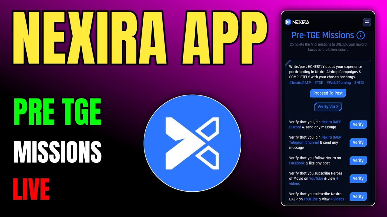 Nexira Airdrop 🔥 Pre-TGE Missions Explained | Step-by-Step 🚀