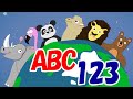 Learn Animals With Animals!｜ABCs & 123s For Kids｜Home Learning｜Early Education｜Toddler Fun Learning