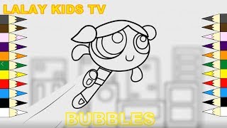 Bubbles Coloring Video Page Coloring Powerpuff Girl Bubbles