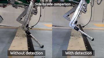 Detection and localization of shin collisions and reactive actions in quadruped robots