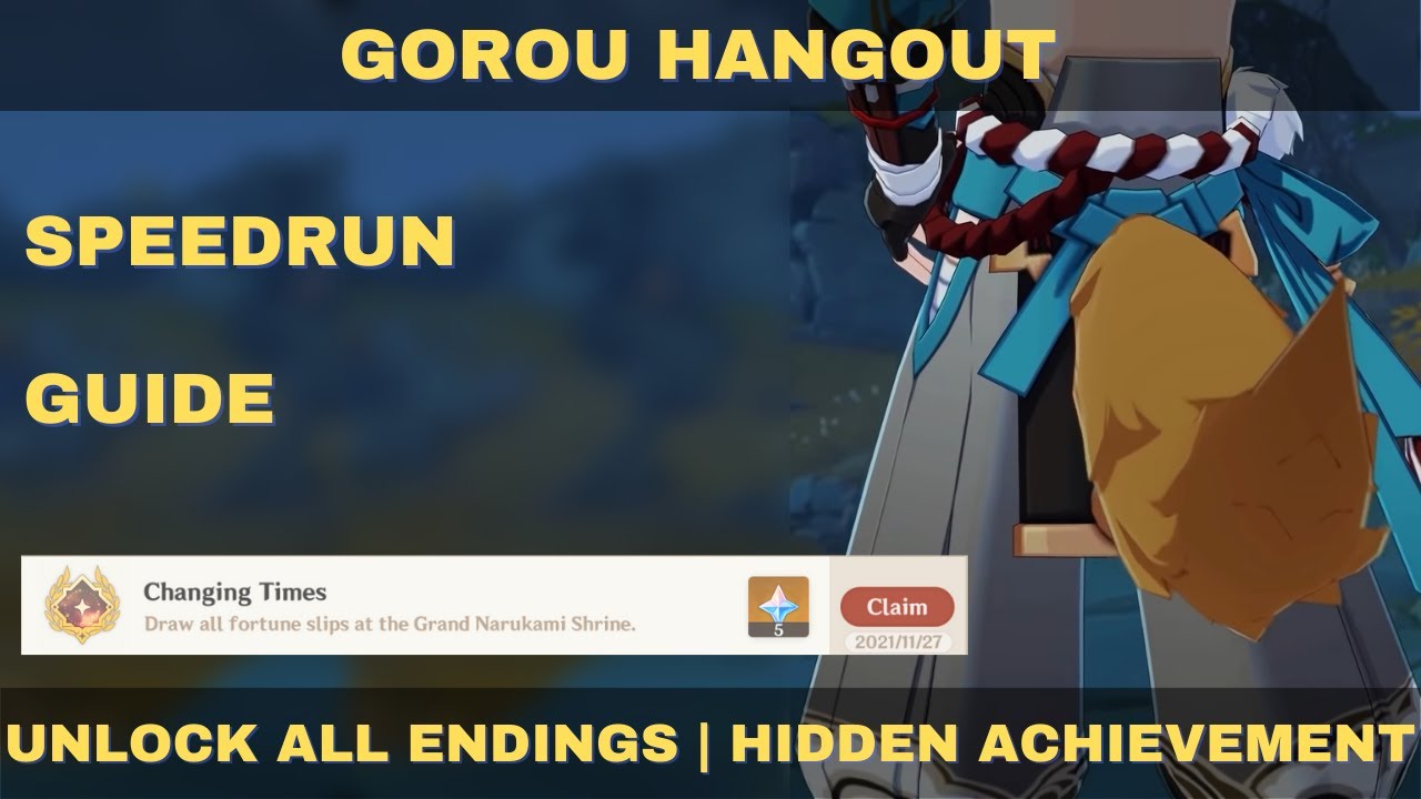 Gorou Hangout Speedrun Guide – Unlock All Endings and Hidden Achievement | Genshin Impact