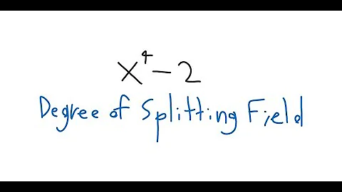 Find the degree of the splitting field of x^4-2