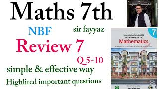 Maths class 7th | review exercise 7 | rev exe 7 | NBF |Q 5-10| unit 7  Transformations | Sir fayyaz 