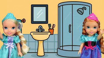 Bedtime routine! Elsa & Anna toddlers - Is someone wasting time?  Shower - brushing teeth