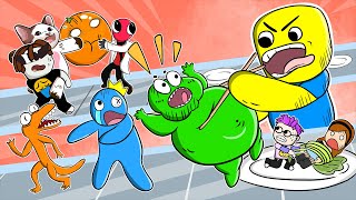 Mukbang Vs Roblox Hacker Roblox Rainbow Friends & Poppy Playtime Animation