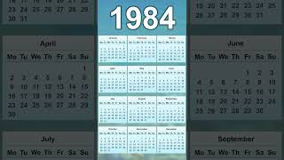 1984 Calendar