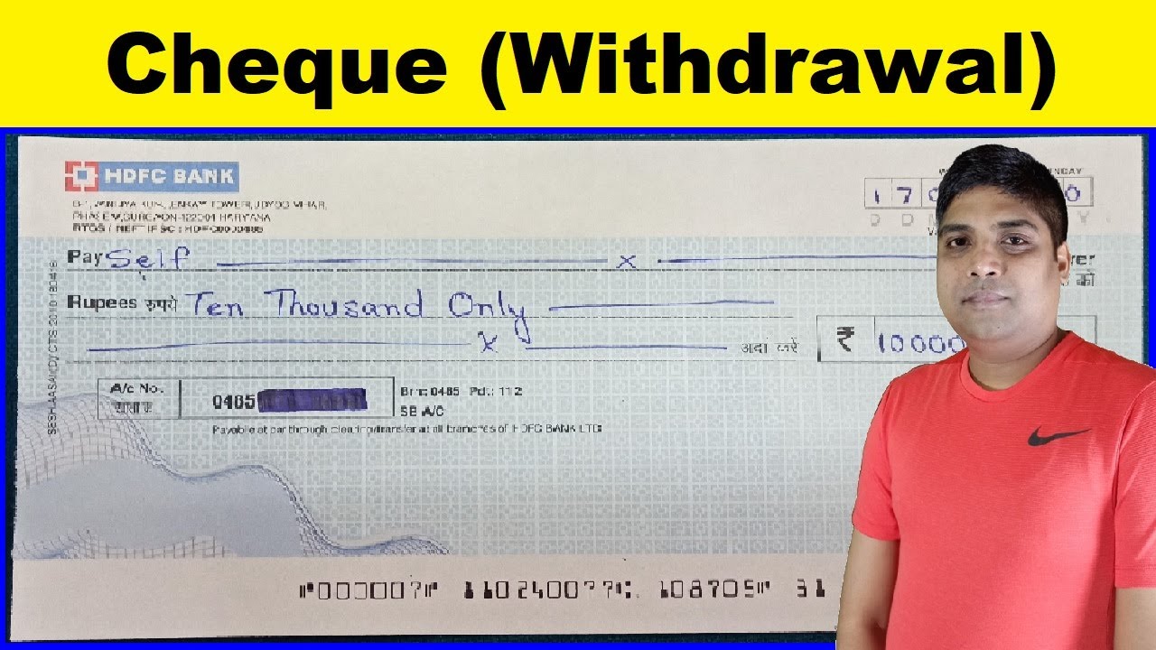 How to Withdraw Money Using Cheque in India | चेक से पैसे निकालना सीखिए ...