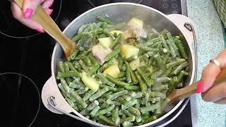 видео: Как приготовить стручковую фасоль с мясом и картофелем? Рецепт простой и вкусный👍 картинка: Как приготовить стручковую фасоль с мясом и картофелем? Рецепт простой и вкусный👍