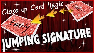 Close up Trick - Jumping Signature Card Magic with Full Tutorial