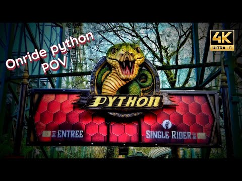New Efteling onride front seat python 4K pov #efteling