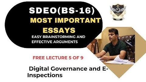 SDEO PPSC Essay  5 of 9| CSS English with Prof Shafaqat Ali