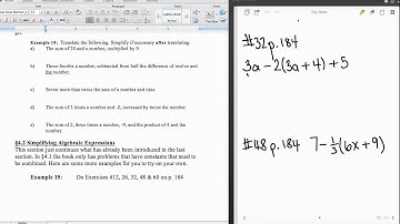 §4.2 Simplifying Algebraic Expressions