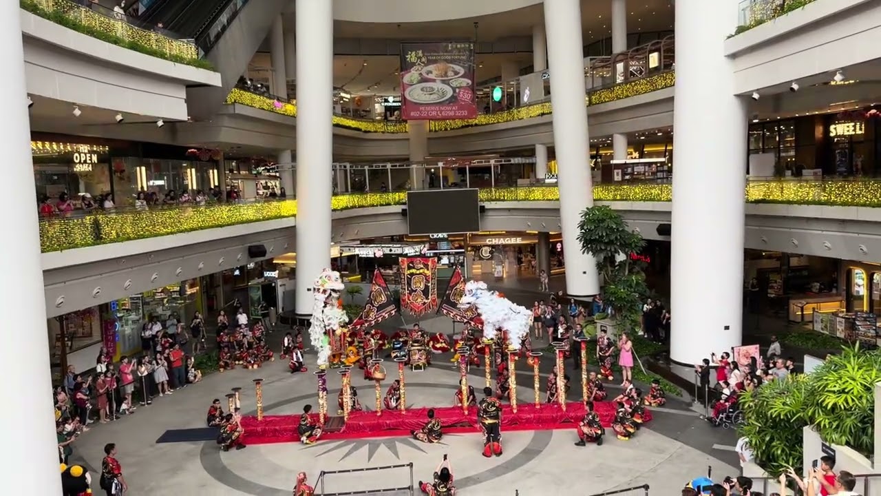 Lion Dance Performance at the star Vista Monona Vista Chinese new Year 2026 Singapore 
