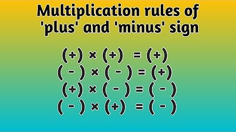 Basic math part-2, Multiplication rule of 