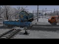 [RailWorks] ДТП! ТЭМ2 столкнулся с автомобилем на переезде.