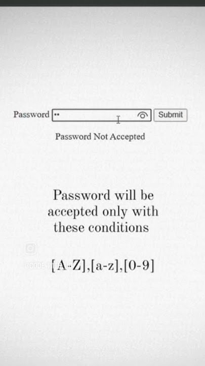 password condition in JavaScript 💻 - YouTube