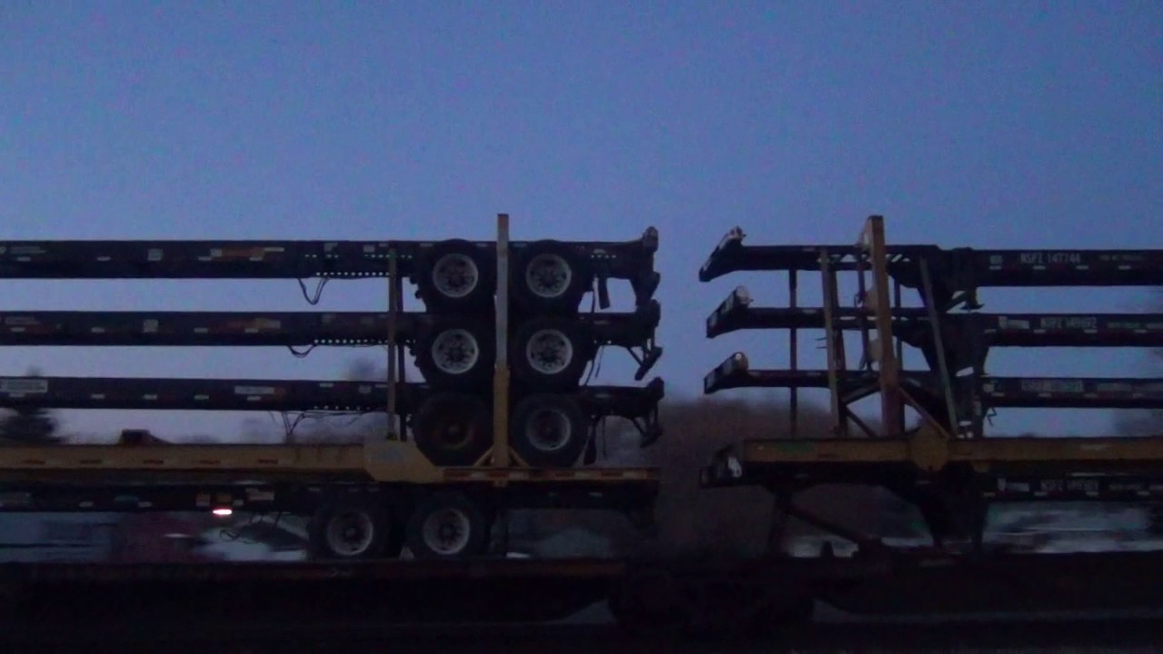 NS Train + Semi Truck Stuck in Mud - YouTube