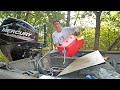 Installing NEW Mercury Motor on My Jon Boat ( Unboxing to Running )