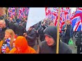 Patriots Marching Through Manchester Chanting Rule Brittania #uk #protest #manchester 
