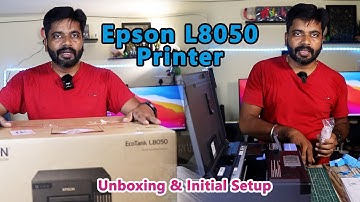 Epson L8050 Printer Unboxing & Initial Setup 🔥| Step-by-Step Installation Guide in Tamil