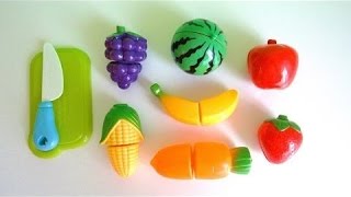 Toy cutting fruit velcro cooking playset