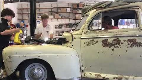 48 Ford flathead initial start up after rebuild by J&M Machine