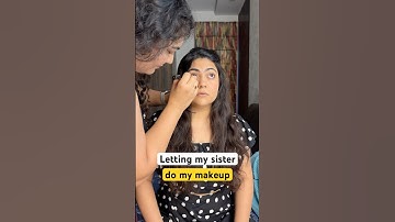 😱My sister did my MAKEUP! *shocked* Rate my look! #makeup #skincare #ytshorts