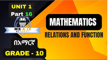 MATHS GRADE 10 UNIT 1 PART 16/ 1.3. APPLICATIONs OF RELATION AND FUNCTION