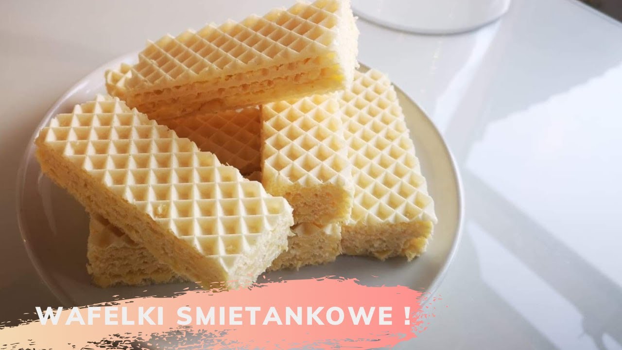 Wafelki smietankowe z mlekiem w proszku #wafle